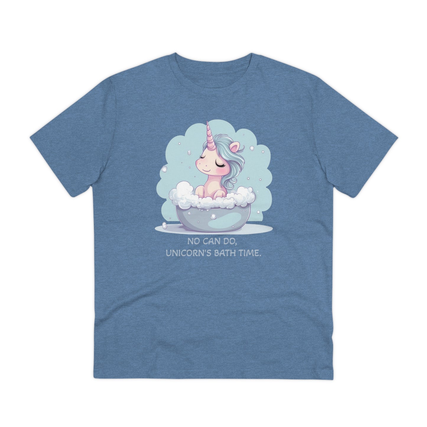 Unicorn T-shirt "No Can Do, Unicorn's Bath Time" Eco-Friendly T-Shirt - Unisex Fashion with a Playful Twist