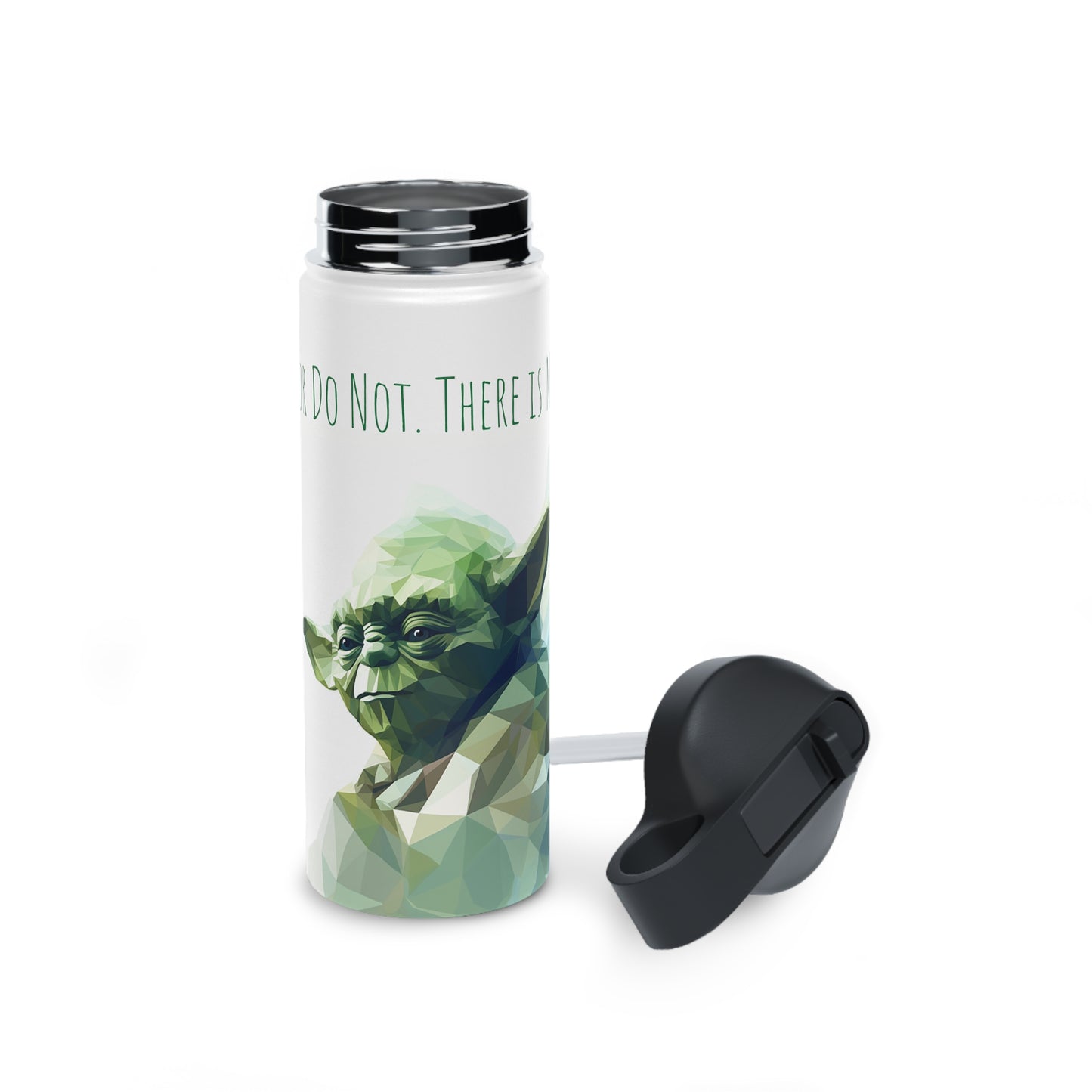 Geometric Master Yoda: Stainless Steel Wisdom Bottle"