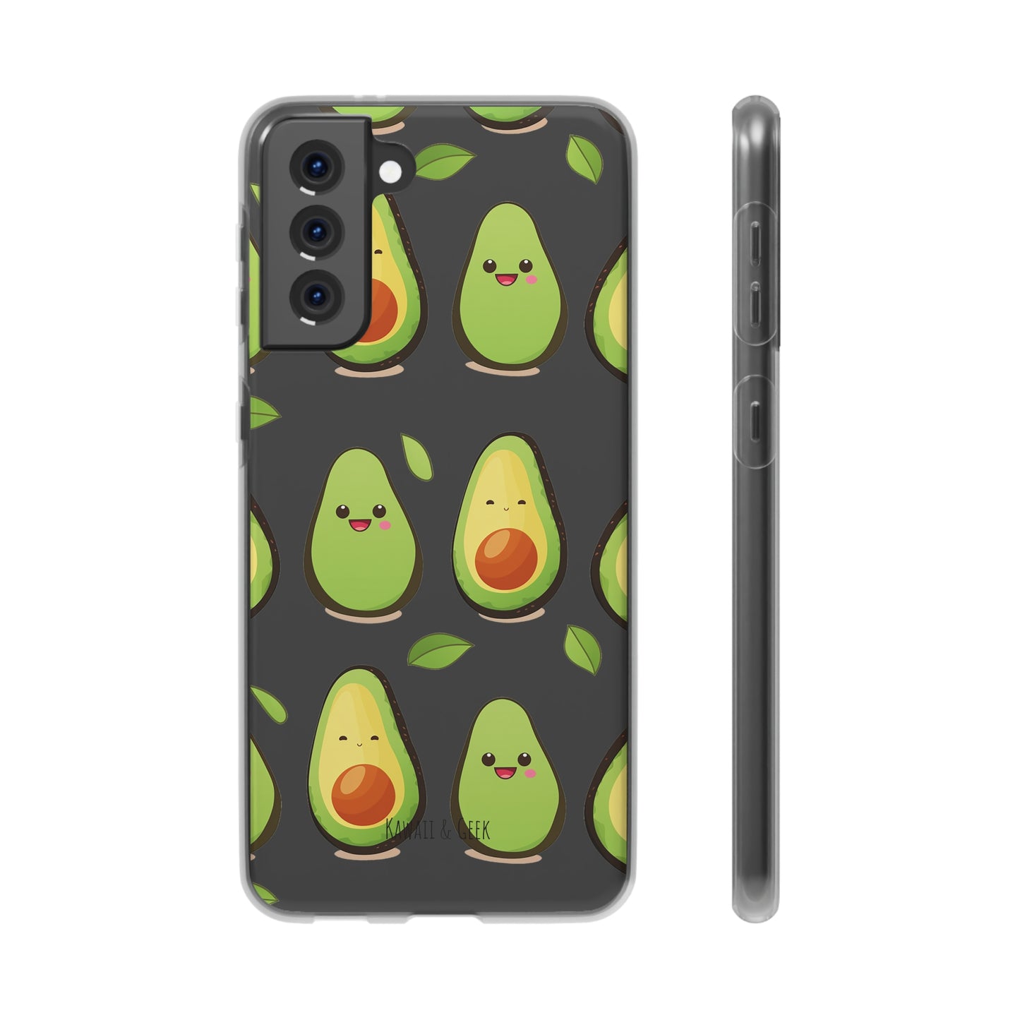 Cute Avocado Transparent Flexi Case: Perfect Blend of Style & Function