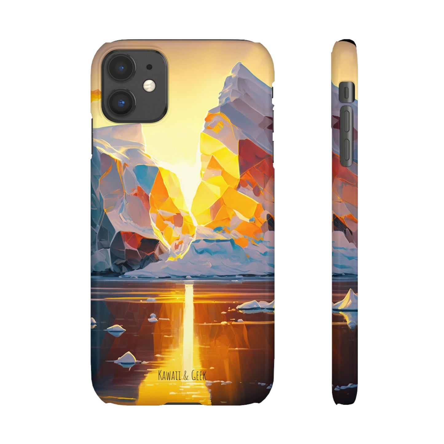 Arctic Landscape and Iceberg at Sunset Phone Case - Capture the Serenity of Nature on Your Device