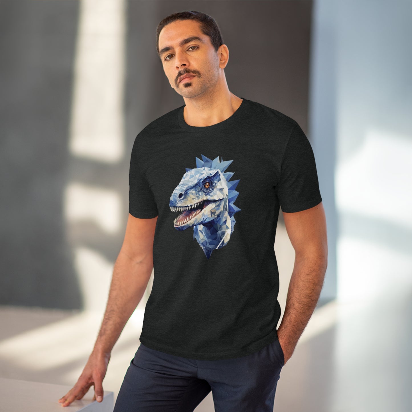 Velociraptor Polygonal T-Shirt - Embrace Fierce Jurassic Style