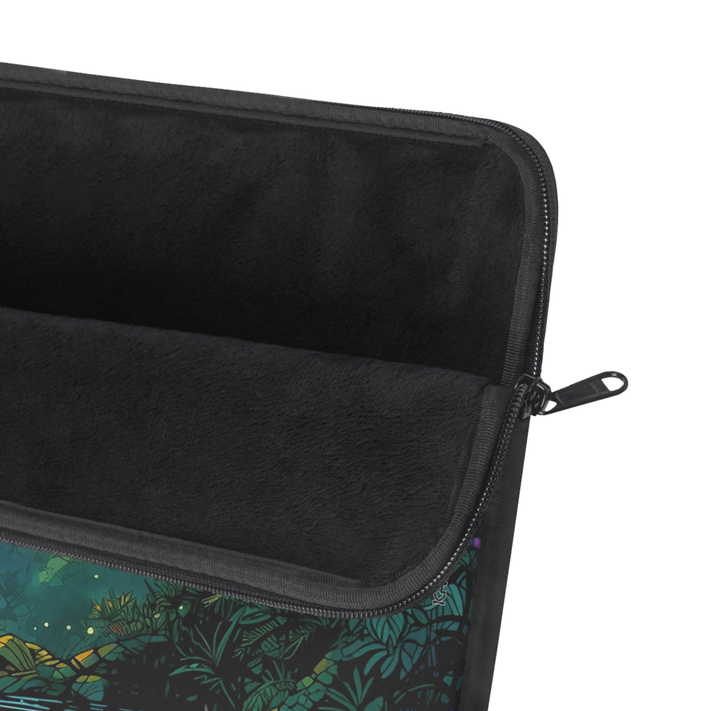 Mysterious Rain Forest Laptop Sleeve - Protect Your Device with an Enchanting Sunset Scene