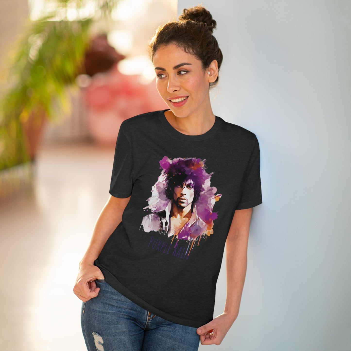 Prince in Purple Rain Unisex T-Shirt - Add Some Artistic and Musical Style to Your Wardrobe in an Eco-Friendly Way